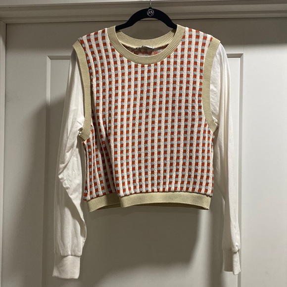 Tops Zara Sweater Vest With Sleeves Poshmark